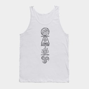 The Four Elements (Black) Tank Top